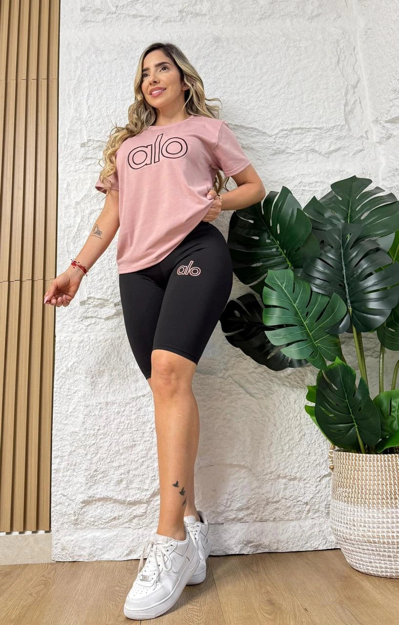CONJUNTO BIKER ALO BORDADO 50% DE DESCUENTO SOLO HOY 🔥