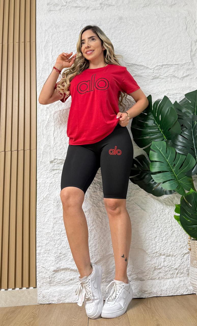 CONJUNTO BIKER ALO BORDADO 50% DE DESCUENTO SOLO HOY 🔥