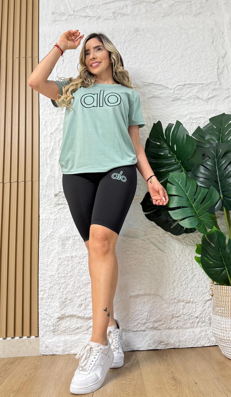 CONJUNTO BIKER ALO BORDADO 50% DE DESCUENTO SOLO HOY 🔥